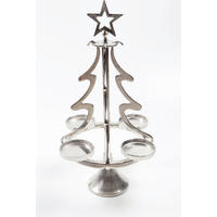 ADVENTSKERZENHALTER  - Silberfarben, LIFESTYLE, Metall (33,5/55/13cm) - X-Mas