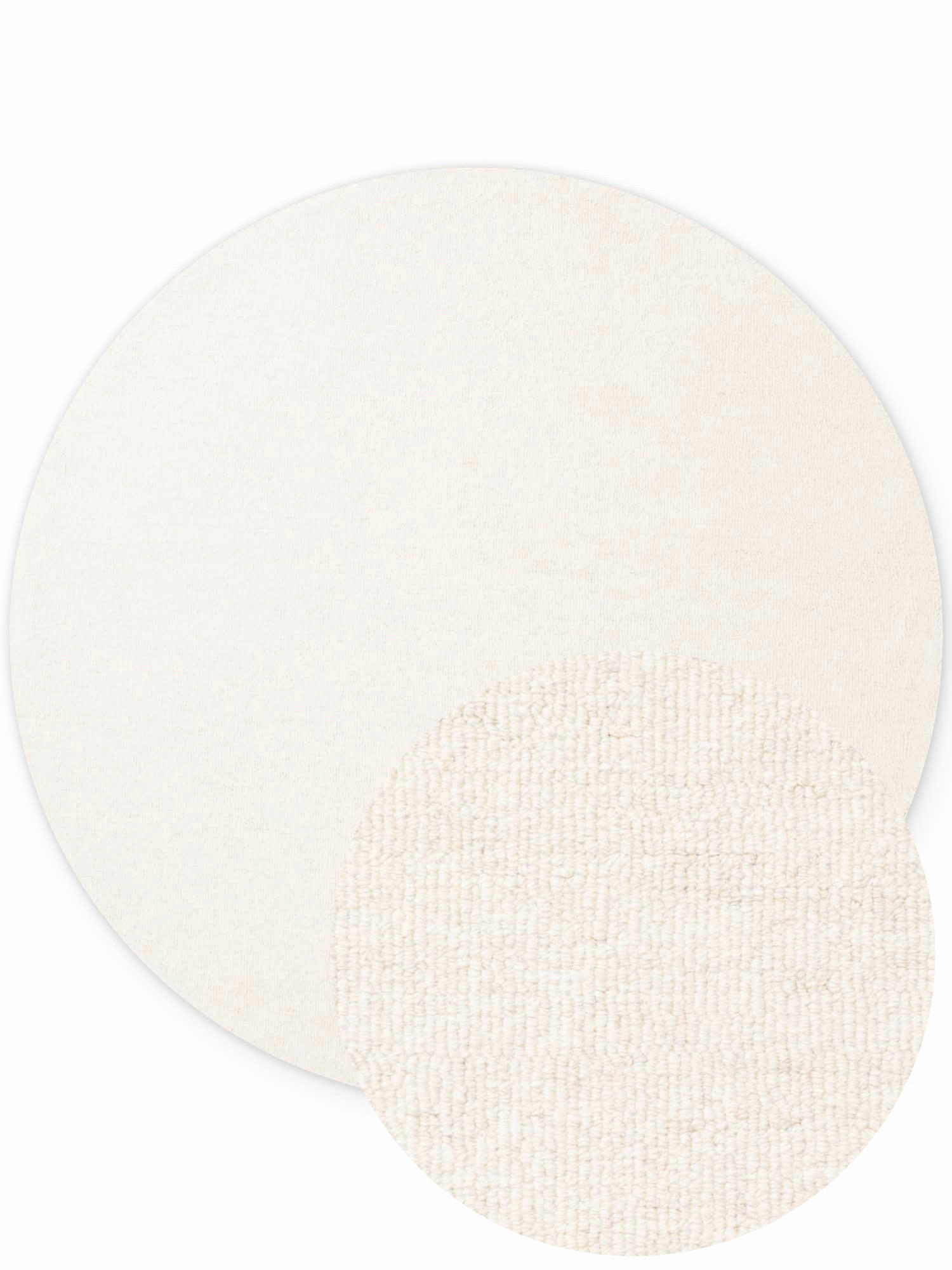 WOLLTEPPICH 200 cm Puristic Creme rund  - Creme, Basics, Textil (200cm) - Elle Decoration