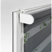 DOPPELROLLO  halbtransparent     - Grau, Basics, Textil (140/150/6cm) - Homeware