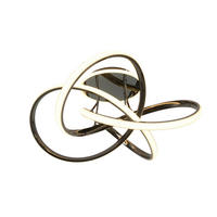 LED-DECKENLEUCHTE 65/34,5 cm   - Schwarzchrom, Design, Kunststoff/Metall (65/34,5cm)