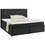 BOXSPRINGBETT 180/200 cm  in Grau  - Schwarz/Grau, Design, Kunststoff/Textil (180/200cm) - Xora