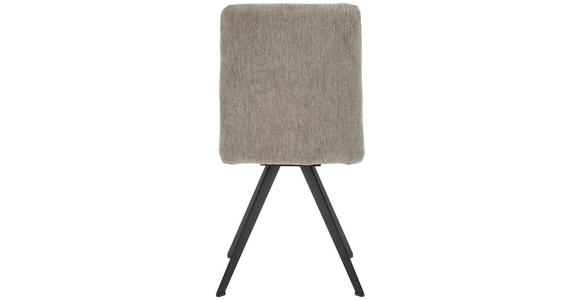 STUHL Webstoff Schwarz, Taupe - Taupe/Schwarz, Design, Textil/Metall (46/91/61cm) - Novel