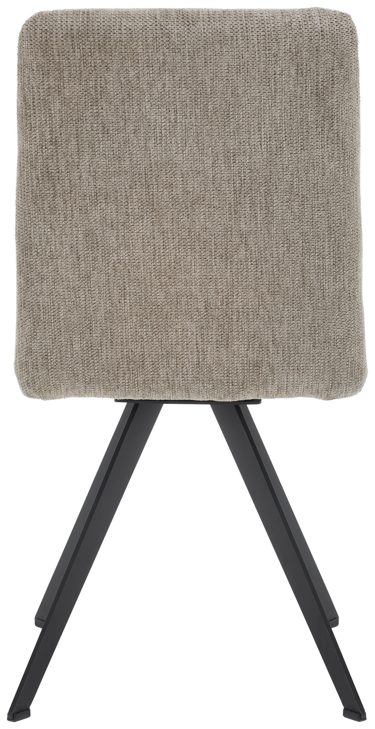 STUHL Webstoff Schwarz, Taupe  - Taupe/Schwarz, Design, Textil/Metall (46/91/61cm) - Novel