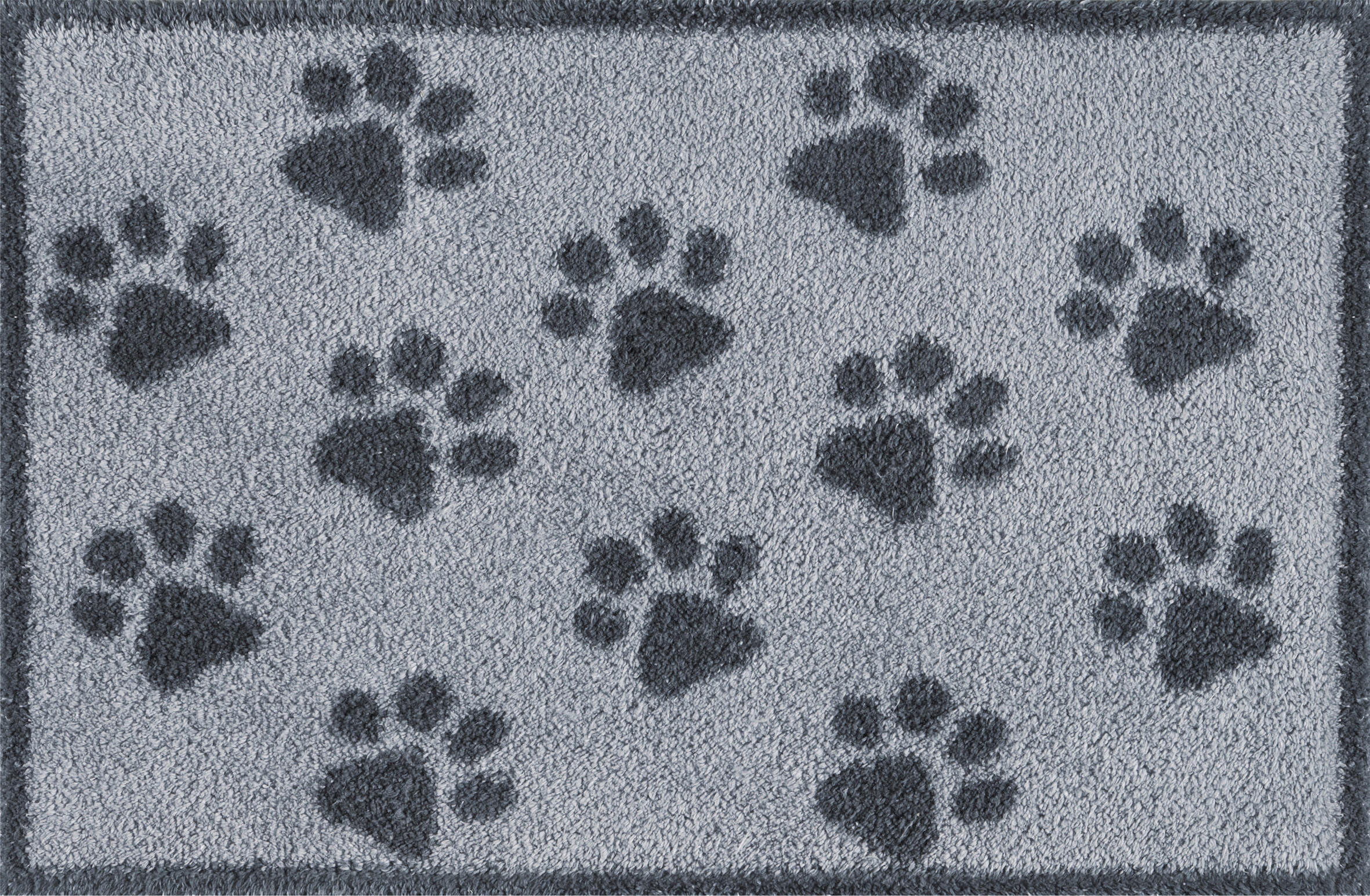 FUßMATTE 40/60 cm Paws Grey  - Grau, Design, Kunststoff/Textil (40/60cm) - wash+dry