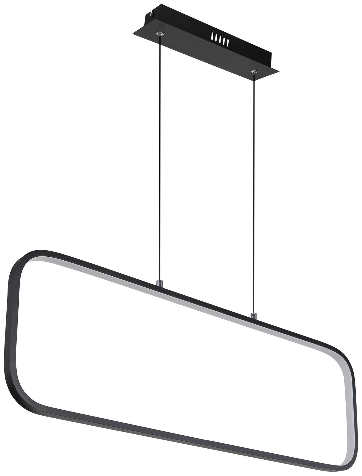 ZÁVĚSNÉ LED SVÍTIDLO, 80/10/120 cm  - černá/opál, Basics, kov/plast (80/10/120cm) - Globo