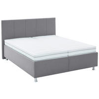 POLSTERBETT 200/200 cm  in Grau  - Weiss/Silberfarben, Konventionell, Holz/Holzwerkstoff (200/200cm) - Beldomo - Sleep