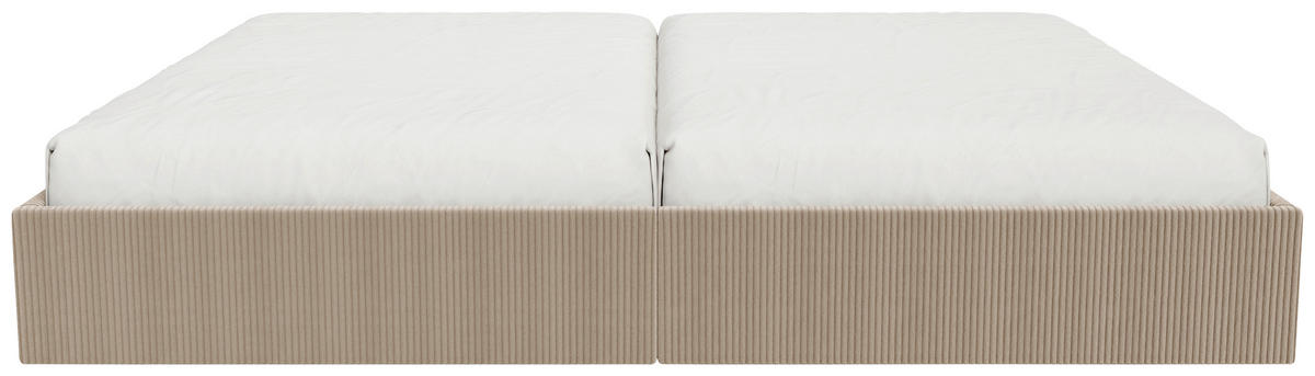 POLSTERBETT 240/200 cm,  in Cappuccino, Lattenrost, Bettkasten,  - Schwarz/Cappuccino, Design, Holz/Textil (240/200cm) - Boxxx