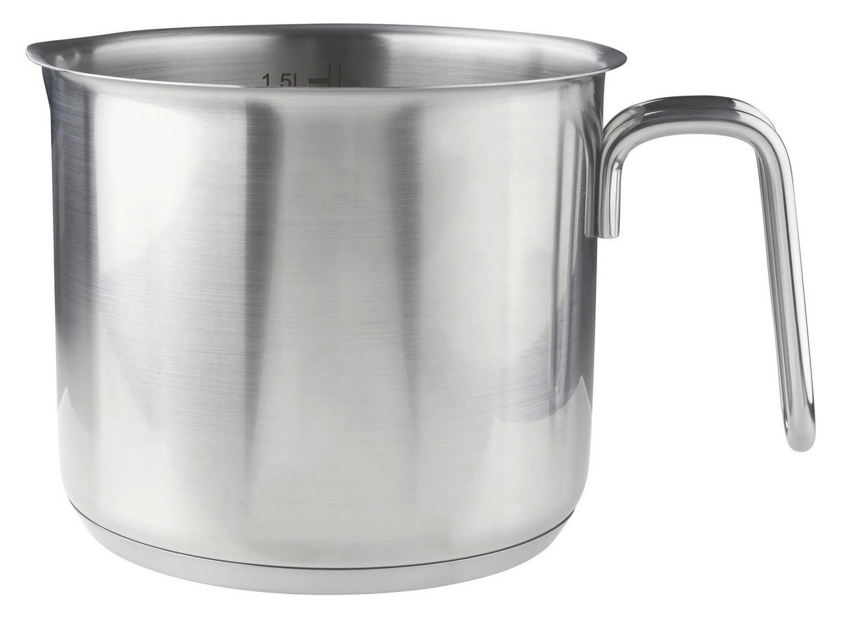 Oală Pentru Fiert Lapte 1,5 L  - culoare inox, Design, metal (1500ml) - Chefkoch+Fackelmann