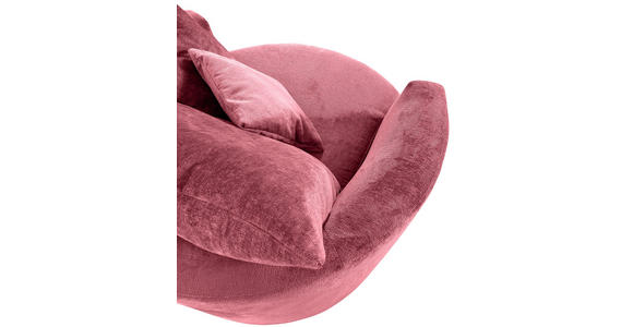 SESSEL Chenille Bordeaux - Bordeaux/Schwarz, KONVENTIONELL, Textil/Metall (115/72/115cm) - Carryhome