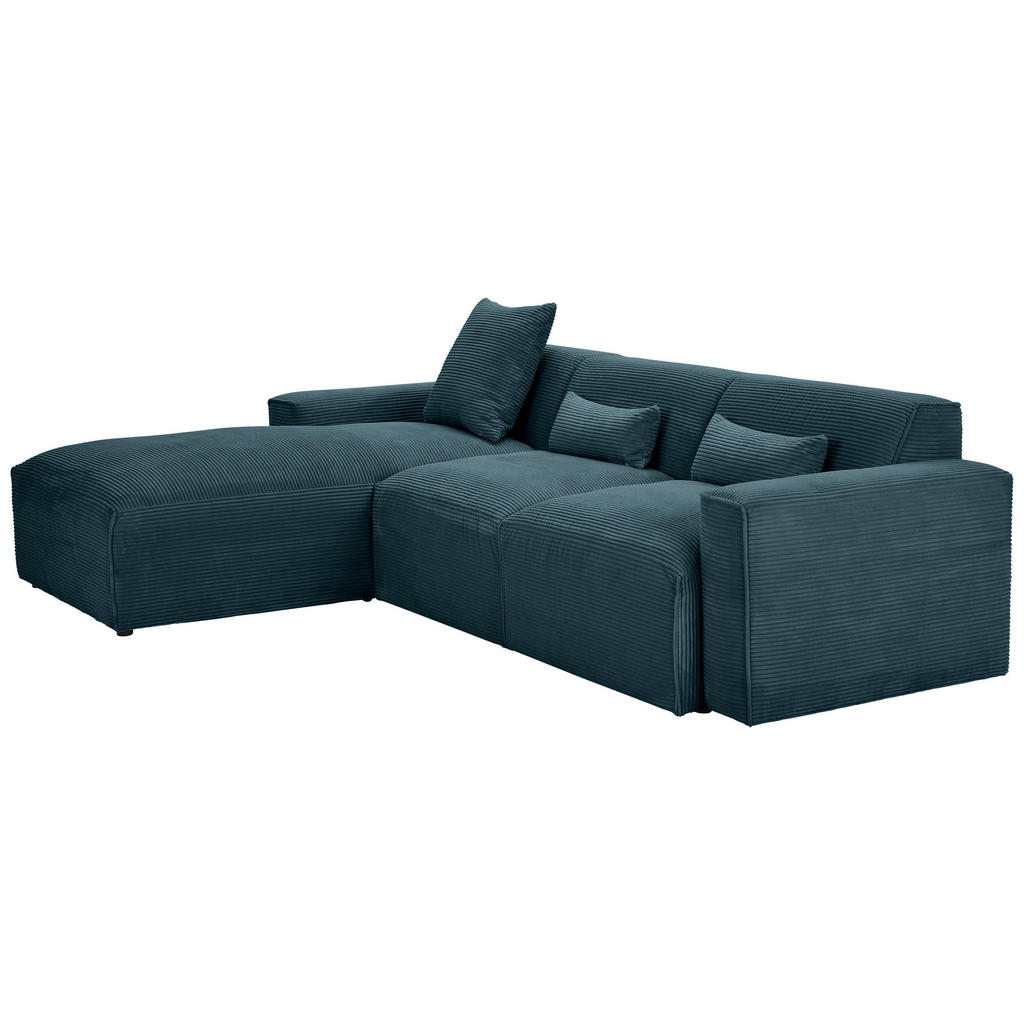 Thumbnail - Livetastic Ecksofa, Petrol, Textil, Füllung: Schaumstoff, Ottomane links, L-Form, 303x196 cm, Made in EU, Rücken echt, W...