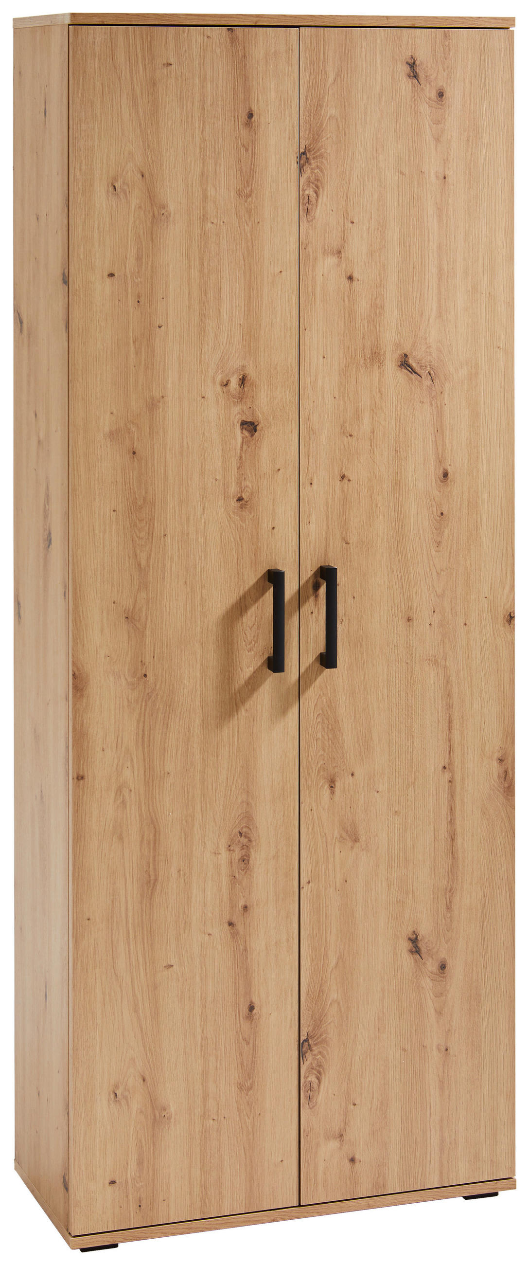 MEHRZWECKSCHRANK 70/179/33,5 cm,  in Eichefarben  - Eichefarben/Schwarz, KONVENTIONELL, Holzwerkstoff/Kunststoff (70/179/33,5cm) - Xora