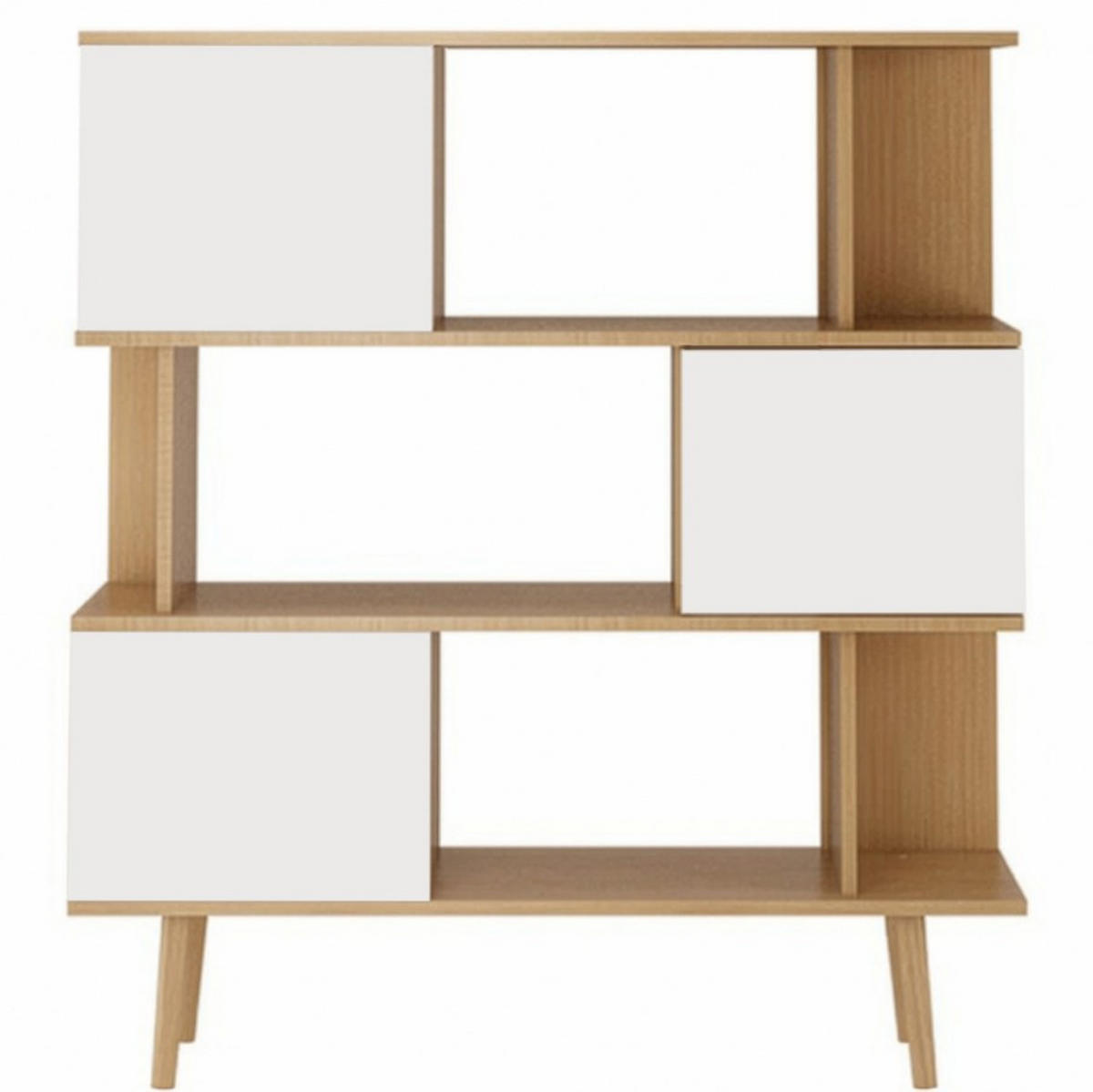 REGAL Weiß, Eichefarben  - Eichefarben/Weiß, Basics, Holzwerkstoff (120/130/33cm) - MID.YOU