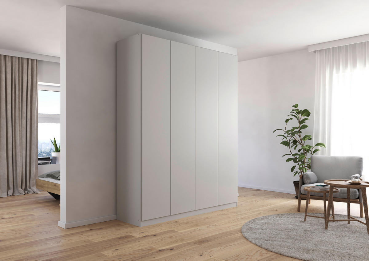 FALTTÜRENSCHRANK Grau  - Grau, Holzwerkstoff (181/229/54cm) - Boxxx