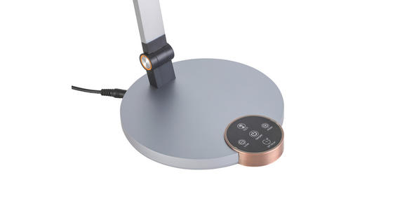 LED-SCHREIBTISCHLEUCHTE - Chromfarben/Anthrazit, Basics, Kunststoff/Metall (76cm) - Novel