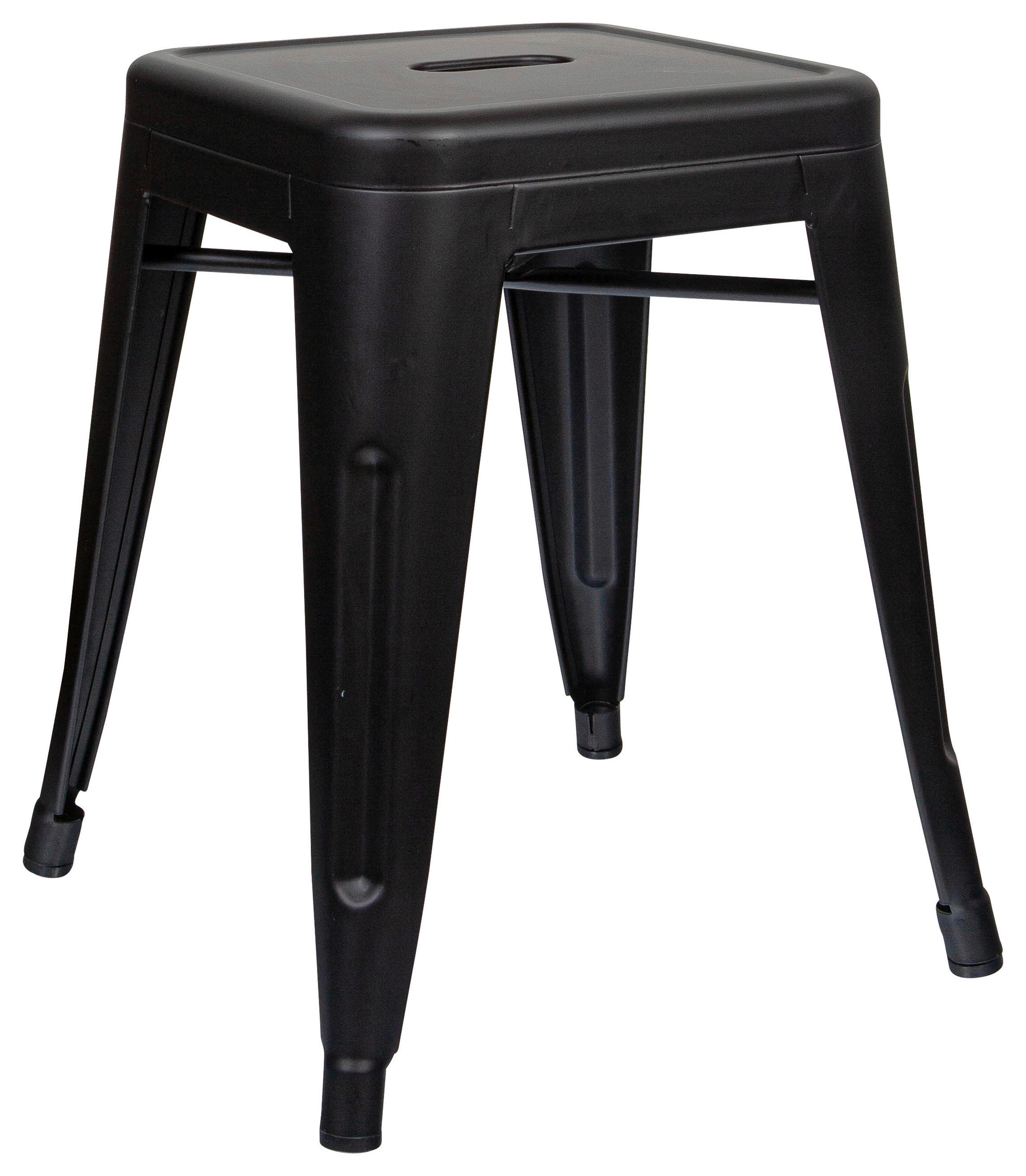 HOCKER Schwarz  - Schwarz, Basics, Metall (39/46/39cm) - MID.YOU