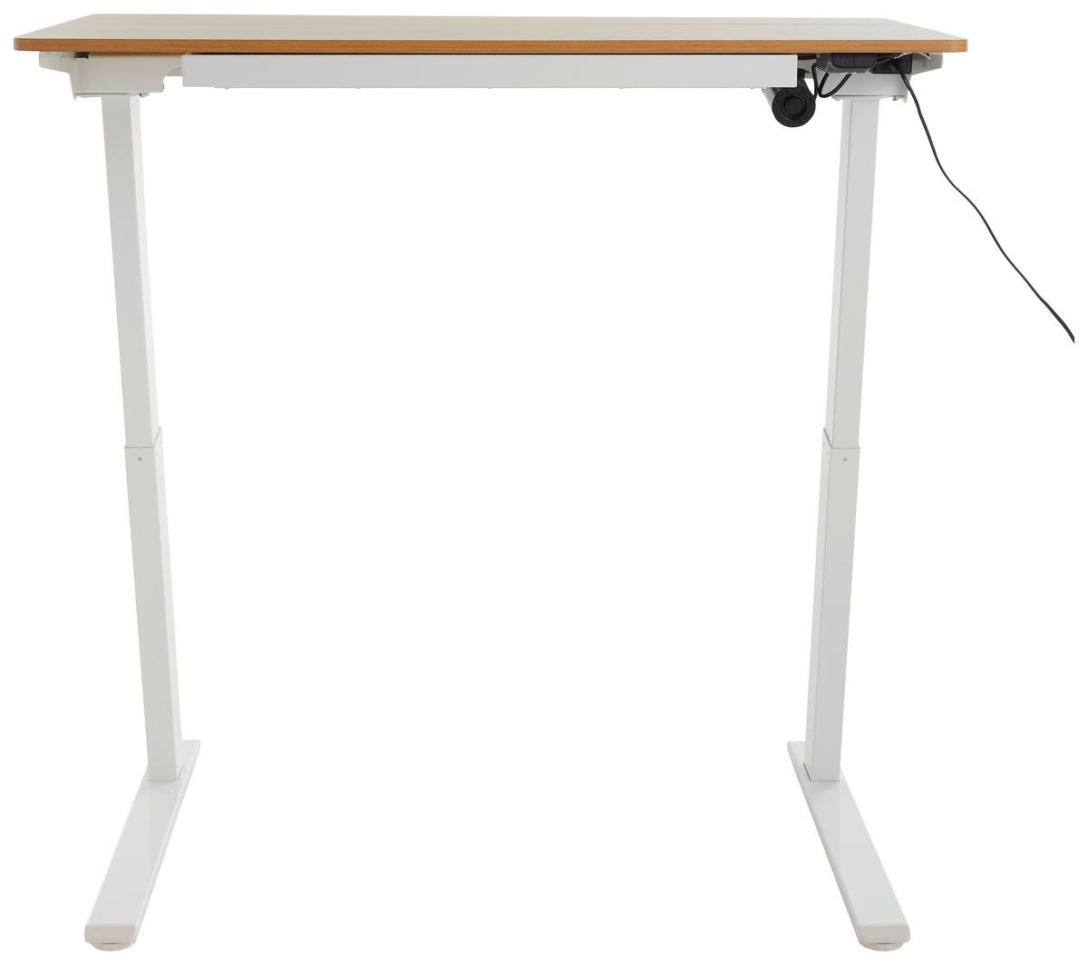 SCHREIBTISCH 120/60/73 cm  in Naturfarben, Weiß  - Weiß/Naturfarben, MODERN, Holzwerkstoff/Metall (120/60/73cm) - Livetastic
