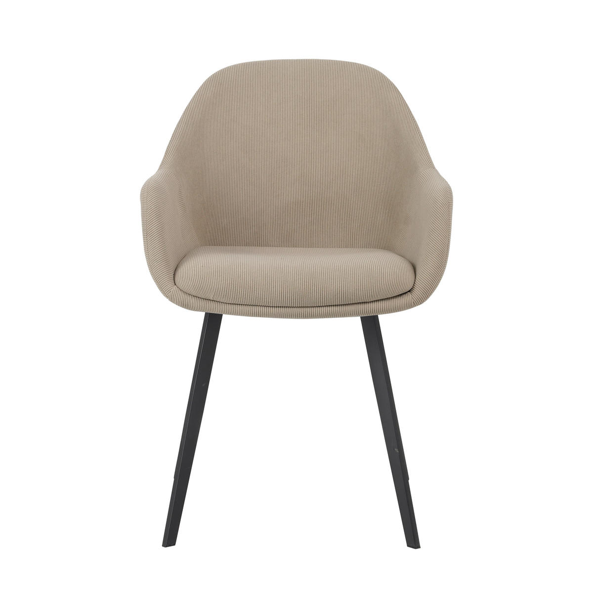 STUHL-SET 2 Stück  in Stahl Cord Metall, Textil  - Taupe/Schwarz, MODERN, Textil/Metall (57/84/61cm) - Livetastic