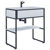 WASCHTISCHKOMBI 80 cm  - Weiss/Schwarz, Modern, Keramik/Holzwerkstoff (80cm) - MID.YOU