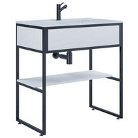 WASCHTISCHKOMBI 80 cm  - Schwarz/Weiß, MODERN, Keramik/Holzwerkstoff (80cm) - MID.YOU