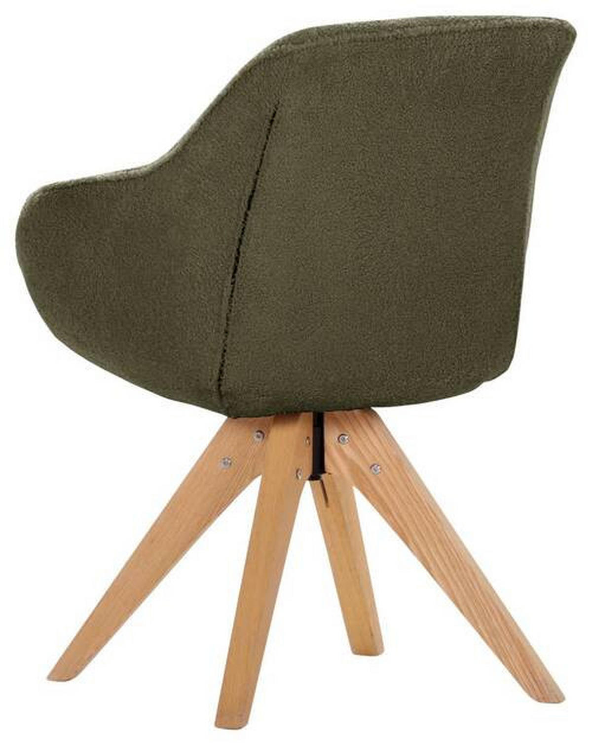 ARMLEHNSTUHL  in Bouclé, Teddystoff  - Dunkelgrün/Eichefarben, Design, Holz/Textil (60/83/65cm) - Landscape