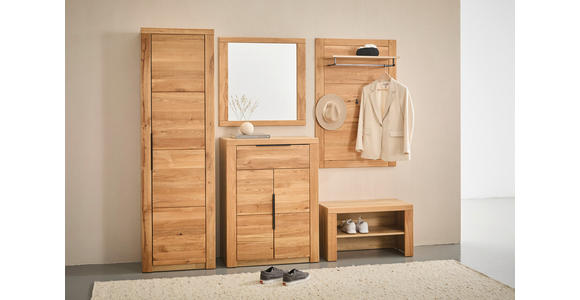 WANDSPIEGEL 80/80/2 cm    in quadratisch  - Eichefarben, KONVENTIONELL, Glas/Holz (80/80/2cm) - Carryhome