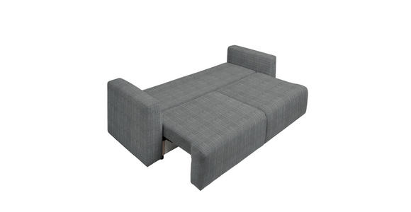 SCHLAFSOFA Cord Grau Zierkissen, Rückenkissen, Bettkasten, Schlaffunktion, Rücken echt  - Schwarz/Grau, Design, Kunststoff/Textil (250/92/105cm) - Carryhome