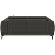 2-SITZER-SOFA  in Webstoff Dunkelgrau  - Dunkelgrau/Schwarz, KONVENTIONELL, Textil/Metall (200/80/113cm) - Carryhome