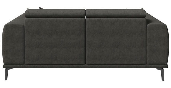 2-SITZER-SOFA  in Webstoff Dunkelgrau  - Dunkelgrau/Schwarz, KONVENTIONELL, Textil/Metall (200/80/113cm) - Carryhome