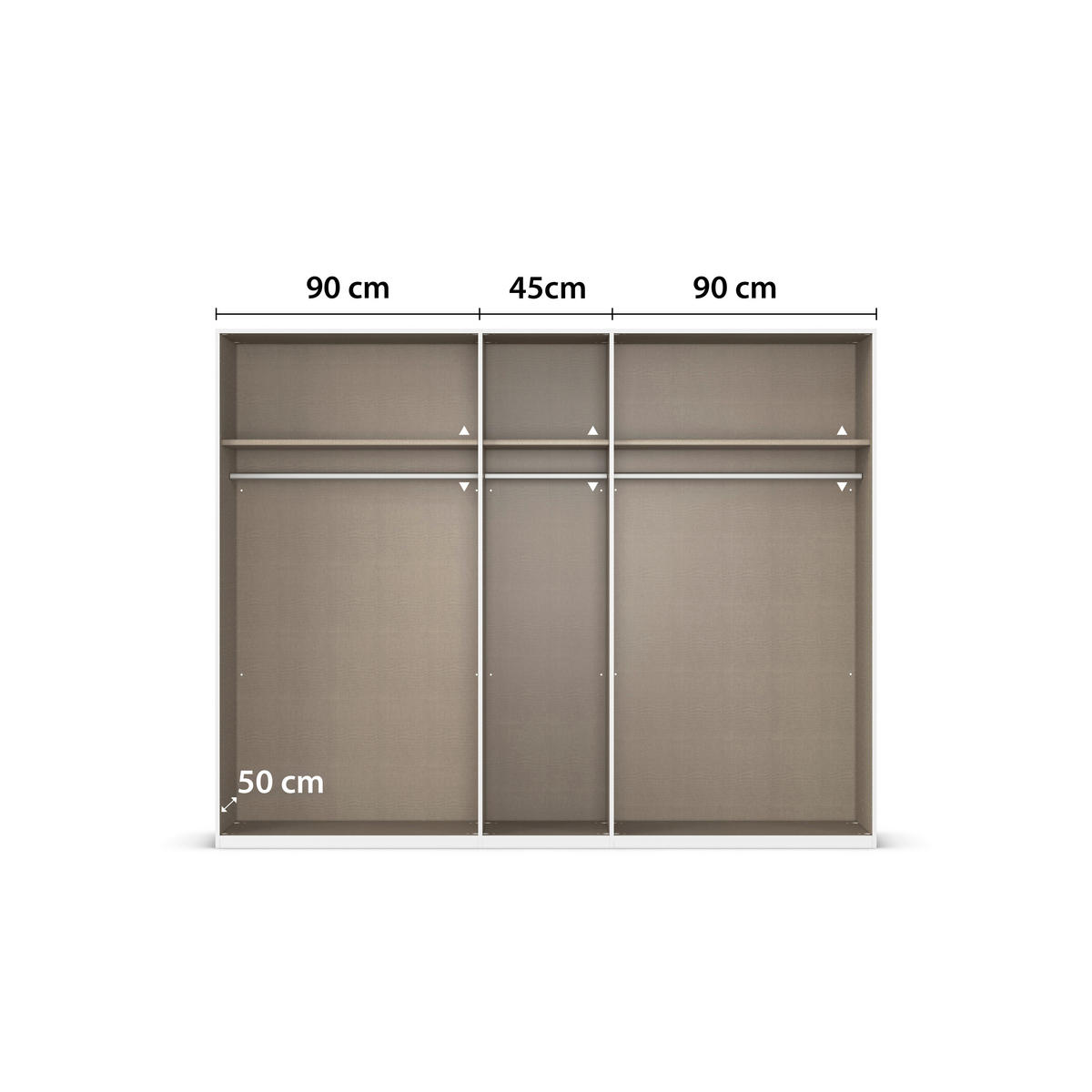 DREHTÜRENSCHRANK 226/210/54 cm,  in Weiß, 5-türig  - Alufarben/Weiß, KONVENTIONELL, Glas/Holzwerkstoff (226/210/54cm) - home24