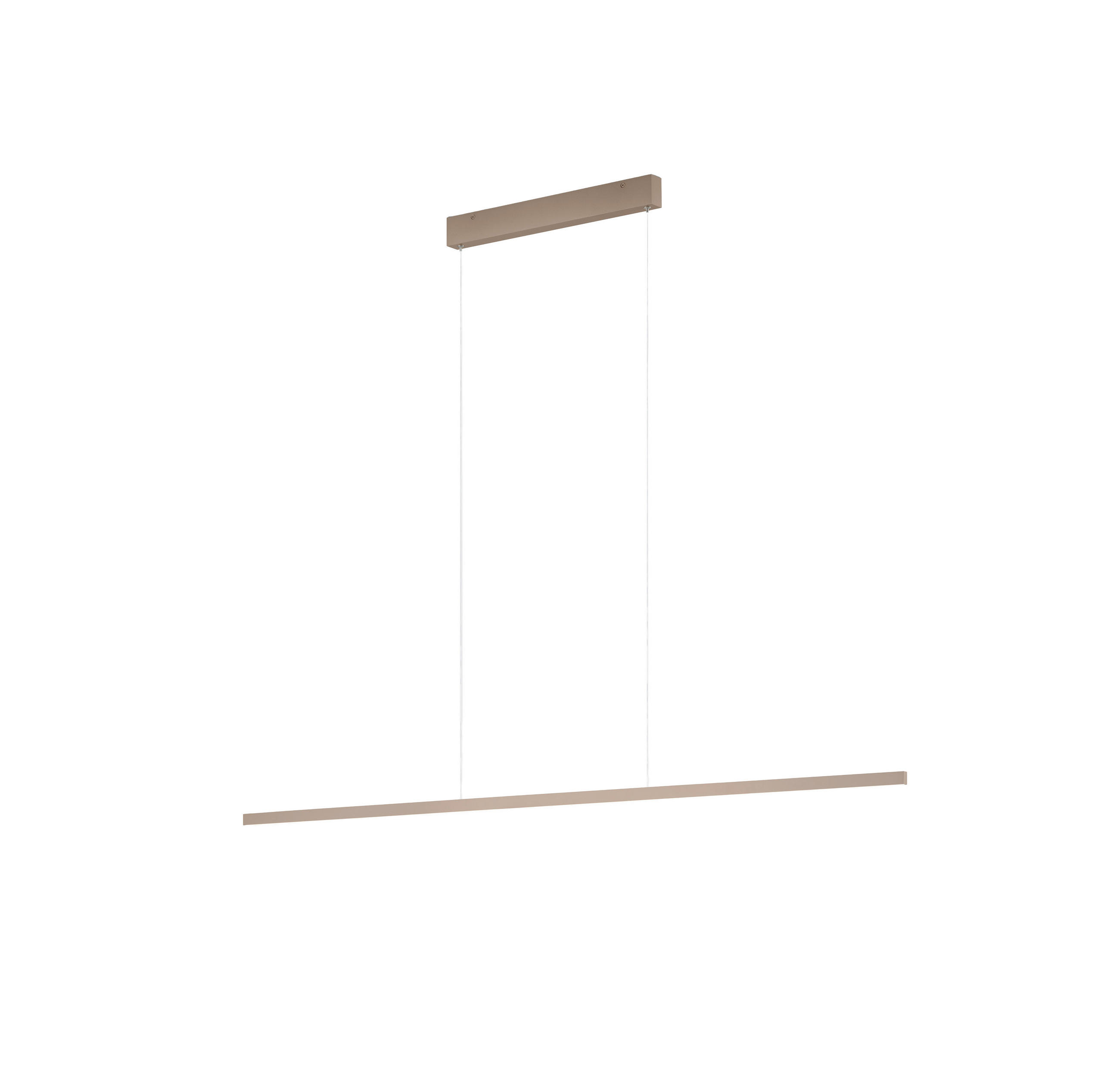 LED-HÄNGELEUCHTE LOOPY-evo 126,5/3 / 1,2/210 cm   - Cappuccino, MODERN, Metall (126,5/3 / 1,2/210cm) - Helestra