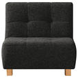 SCHLAFSESSEL  in Flachgewebe Anthrazit  - Anthrazit/Naturfarben, Design, Holz/Textil (85/92/102cm) - Novel