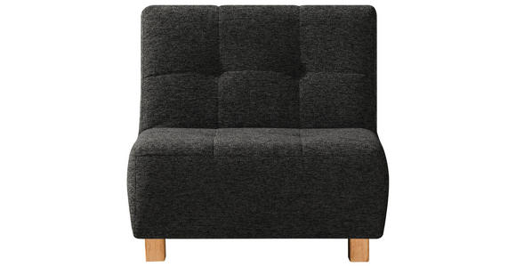 SCHLAFSESSEL  in Flachgewebe Anthrazit  - Anthrazit/Naturfarben, Design, Holz/Textil (85/92/102cm) - Novel