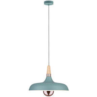 HÄNGELEUCHTE 34,2/145,5 cm  - Mintgrün/Kupferfarben, Design, Holz/Metall (34,2/145,5cm) - Paulmann