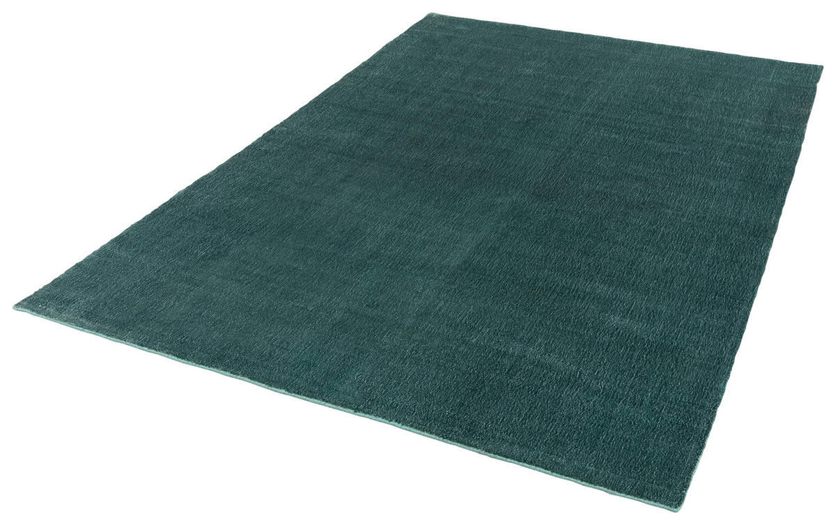 HANDWEBTEPPICH 140/200 cm Aura Grün  - Grün, KONVENTIONELL, Textil (140/200cm) - Schöner Wohnen