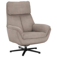 RELAXSESSEL in Textil Taupe  - Taupe/Schwarz, Design, Textil/Metall (79/108/89cm) - Beldomo Style