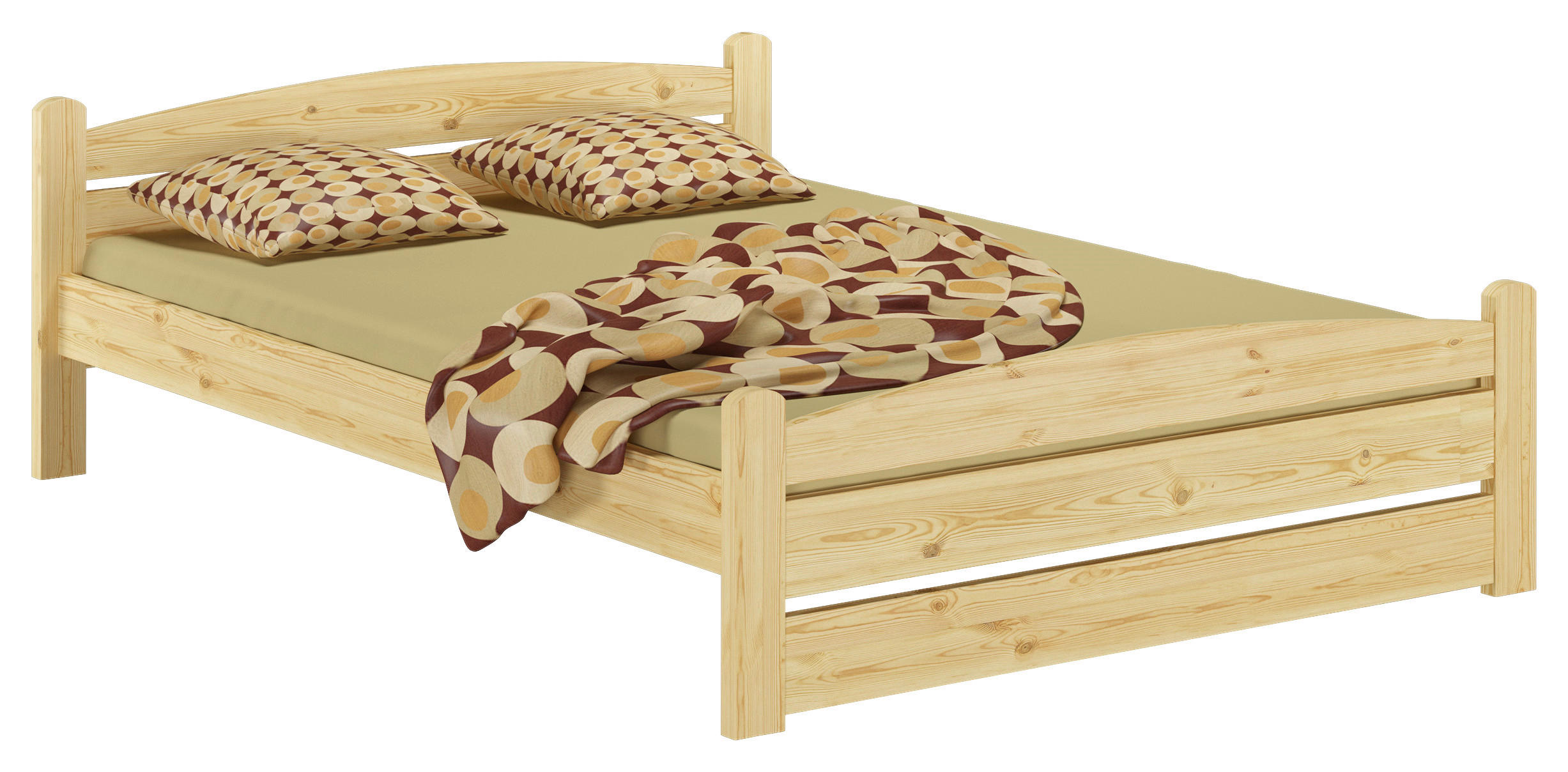 BETT Kiefer massiv 160/200 cm Kieferfarben  - Kieferfarben, Basics, Holz (160/200cm) - Livetastic