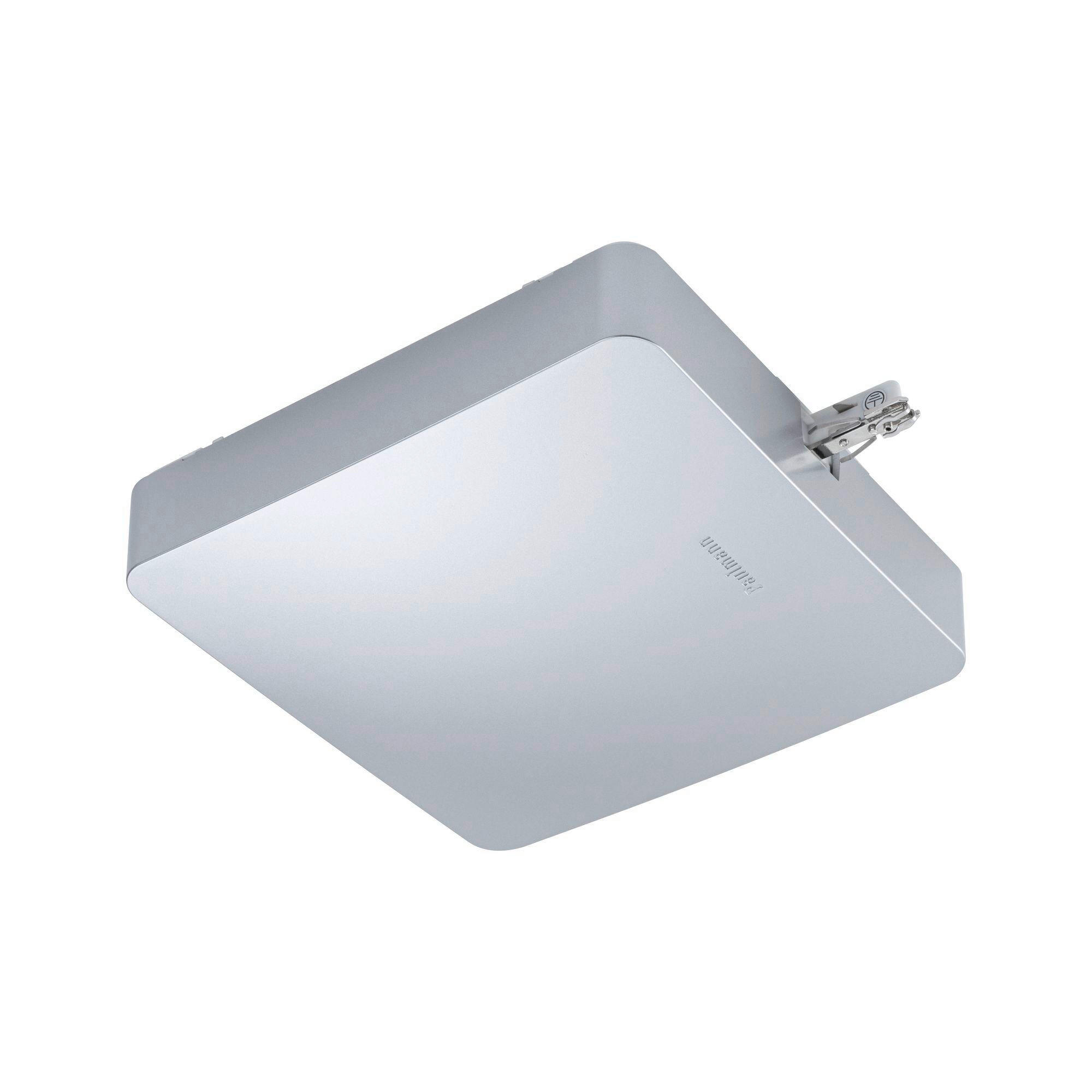 SCHIENENSYSTEM-EINSPEISER - Chromfarben, Basics, Kunststoff (22,7/4,8cm) - Paulmann