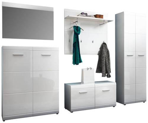 GARDEROBE 5-teilig  in 275/200/39 cm  - Weiß, Design, Holzwerkstoff (275/200/39cm) - Carryhome
