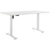 SCHREIBTISCH 160/80/73-123 cm  in Weiss  - Weiss, Modern, Holzwerkstoff/Metall (160/80/73-123cm) - Livetastic