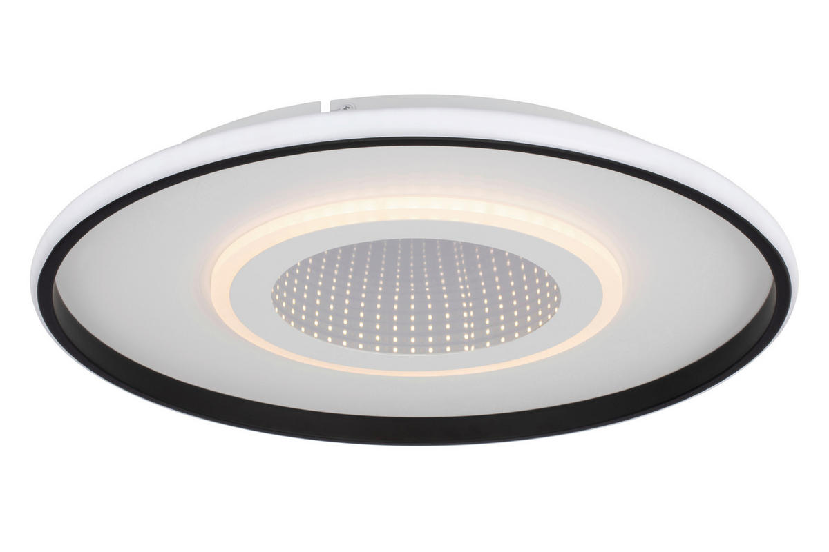 LED-DECKENLEUCHTE 50/5,5 cm   - Schwarz/Weiß, Trend, Kunststoff/Metall (50/5,5cm) - Novel