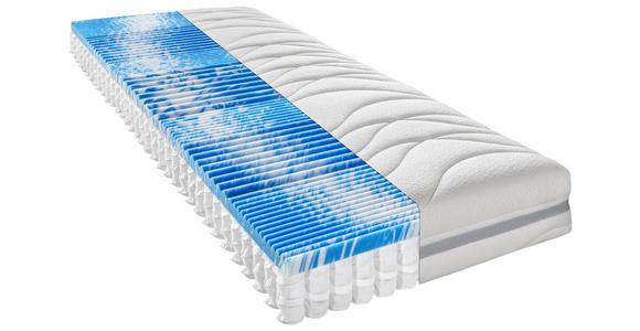 TASCHENFEDERKERNMATRATZE PERFECT TOUCH T 120/200 cm Höhe ca. 22 cm - Weiß, KONVENTIONELL, Textil (120/200cm) - Sleeptex