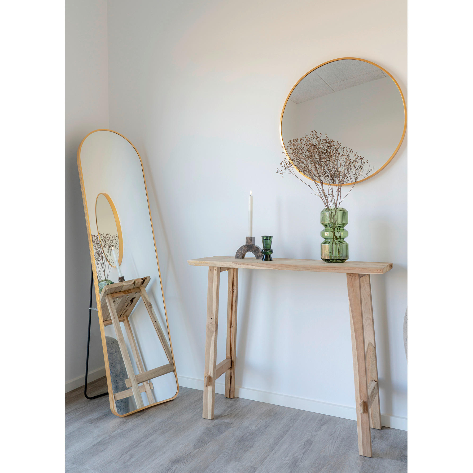 KONSOL i trä   30/80/90 cm  - teakfärg, Basics, trä (30/80/90cm)