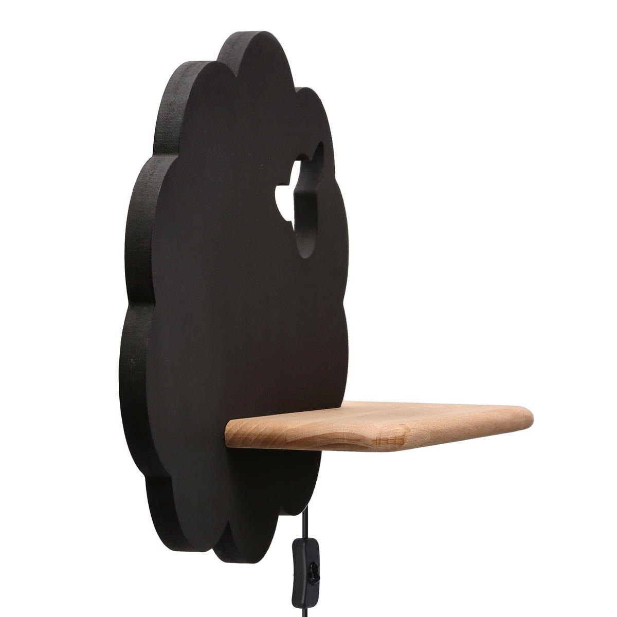 KINDERWANDLEUCHTE 36/12/24 cm   - Schwarz, Basics, Holz/Holzwerkstoff (36/12/24cm)