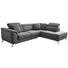 WOHNLANDSCHAFT Webstoff Kopfteilverstellung - Alufarben/Grau, MODERN, Textil/Metall (276/220cm) - Cantus