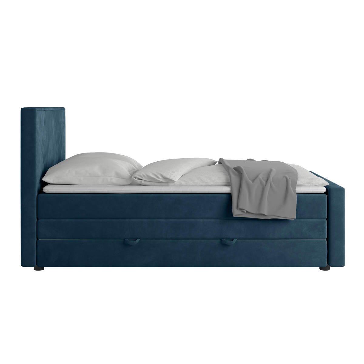 BOXSPRINGBETT 140/200 cm  in Blau  - Blau, MODERN, Holz/Kunststoff (140/200cm) - MID.YOU