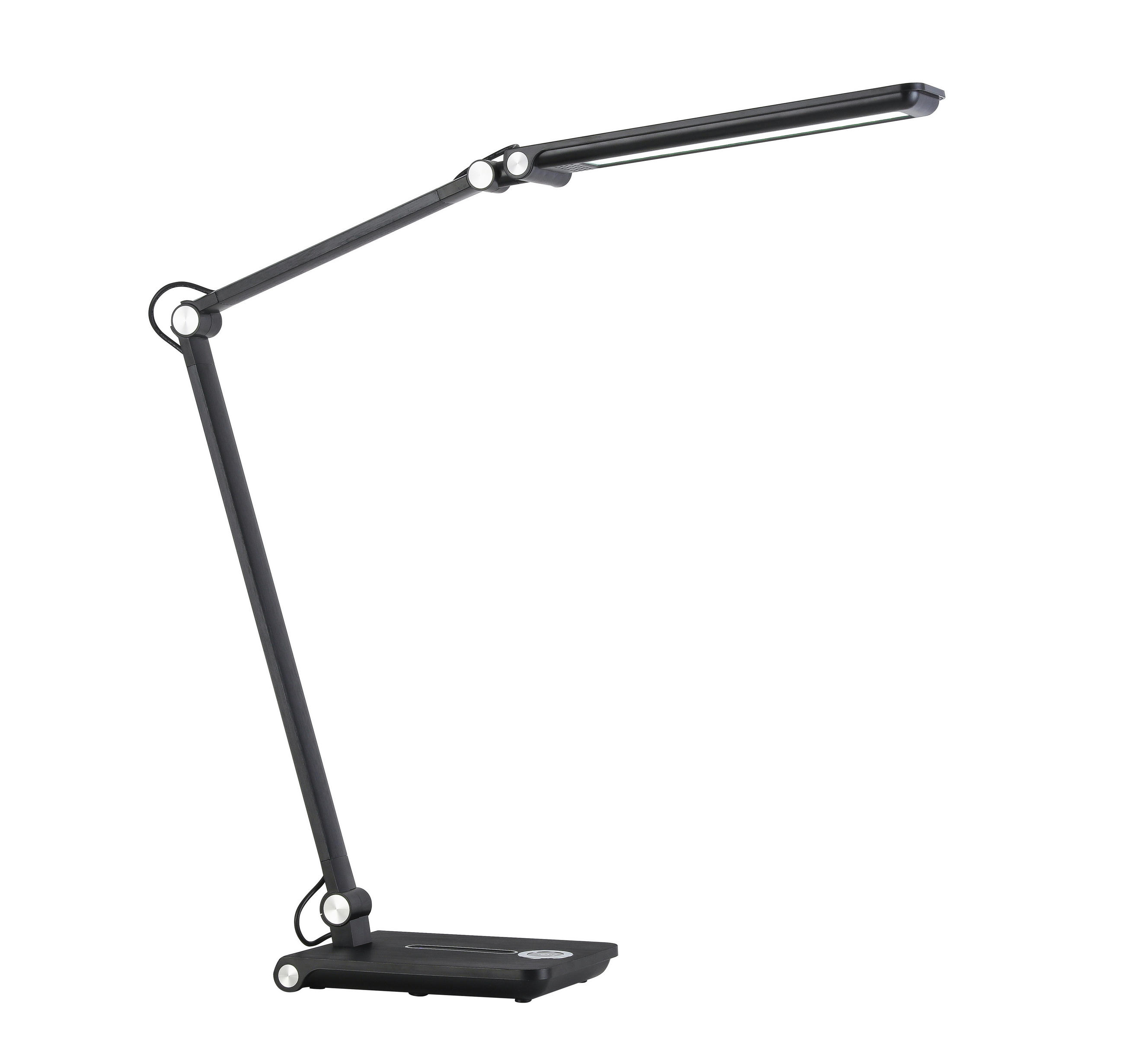 LED LAMPA NA PÍSACÍ STÔL, dotykový stmievač, 80 cm - čierna/chrómová, Basics, kov/plast (80cm) - Novel