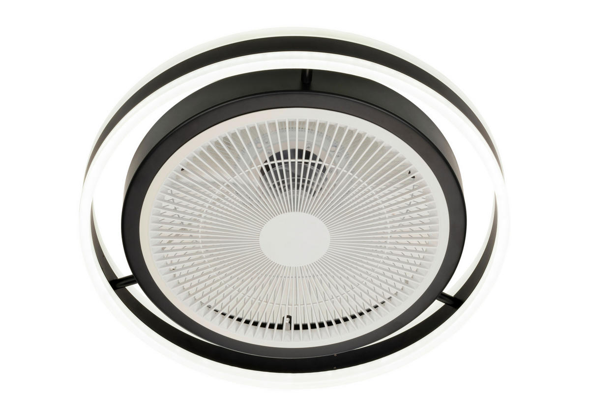 PLAFONSKI VENTILATOR   - prozirna/bela, Dizajnerski, metal/plastika (49,5/16,8cm) - Mican