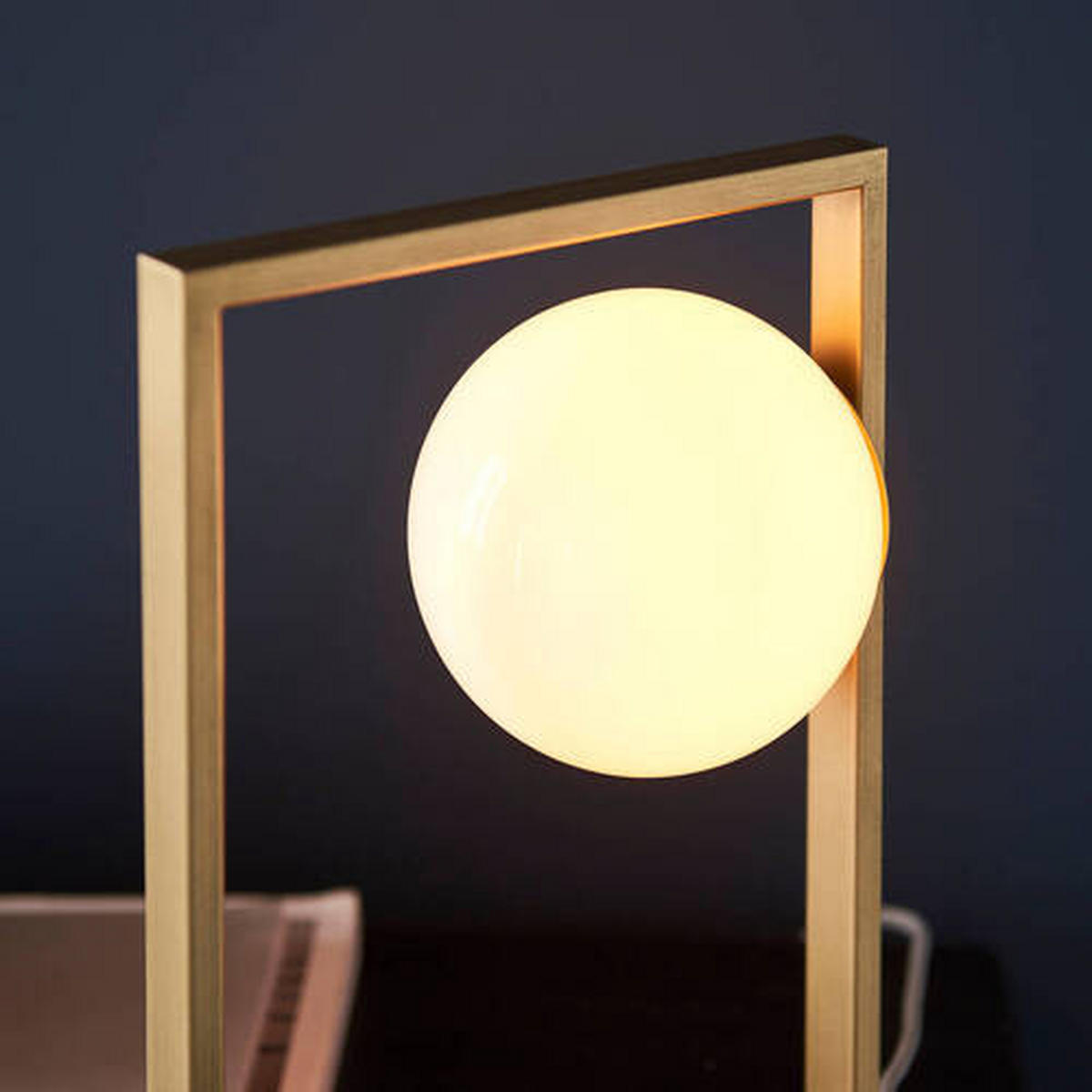 TISCHLEUCHTE 22/16/30 cm   - Goldfarben/Opal, Basics, Glas/Metall (22/16/30cm) - ENDON