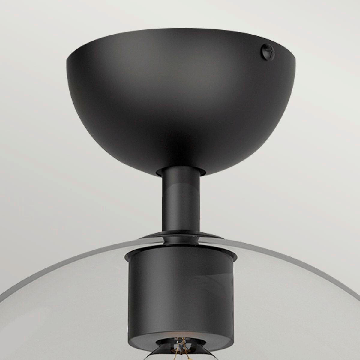 DECKENLEUCHTE 30,5/25,4 cm    - Schwarz, KONVENTIONELL, Glas/Metall (30,5/25,4cm) - Elstead Lighting