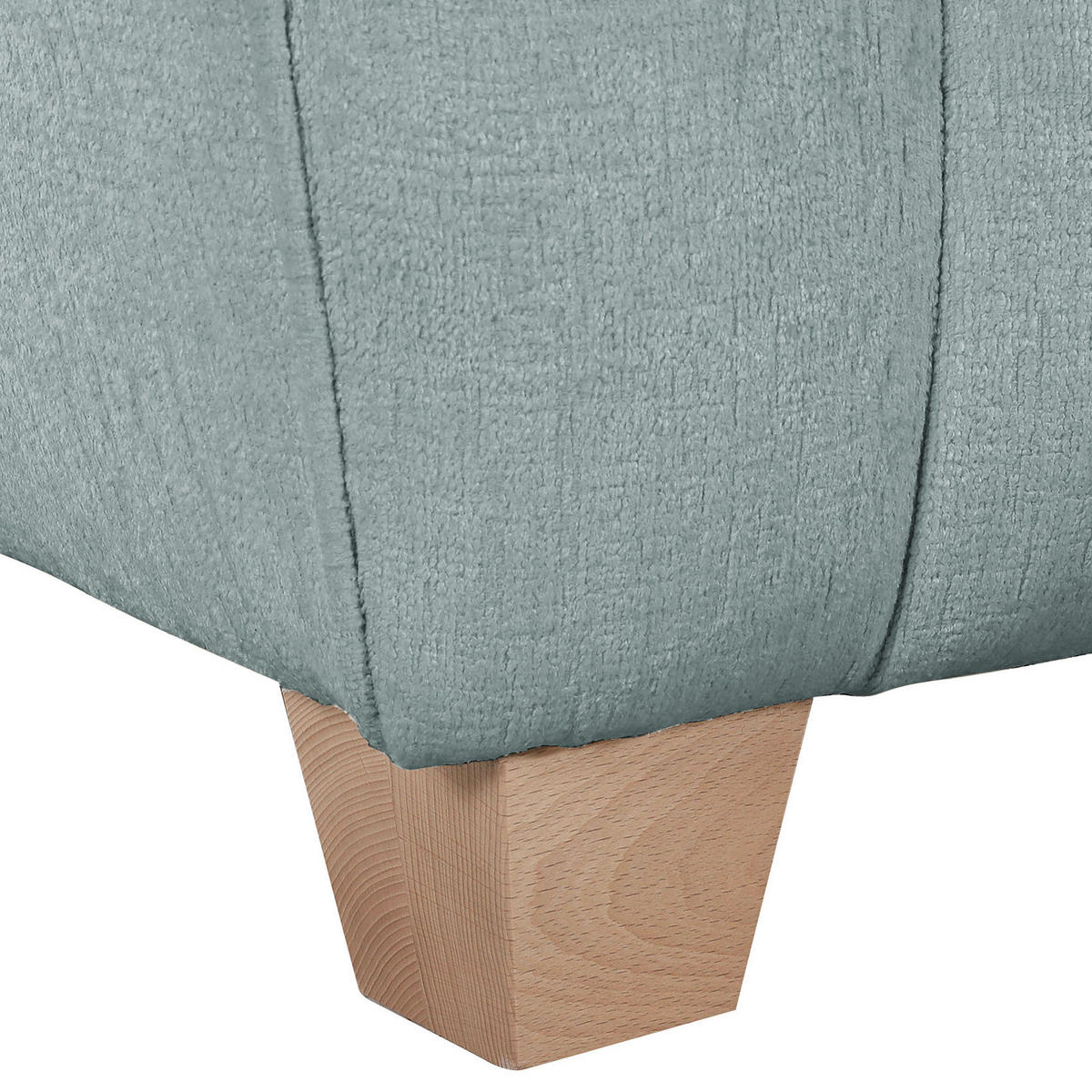 3-SITZER-SOFA Chenille Hellblau  - Buchefarben/Hellblau, KONVENTIONELL, Holz/Textil (212/72/95cm) - Milino